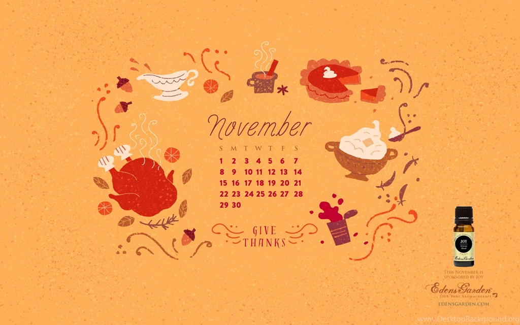 November Free Desktop Wallpapers Calendar – Edens Garden