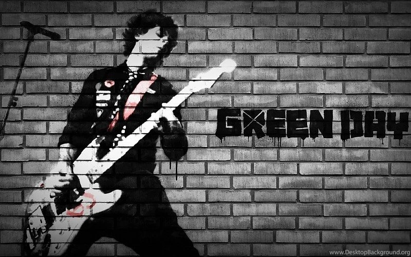 Billie Joe Armstrong With A Guitar From Green Day Free Desktop ...
