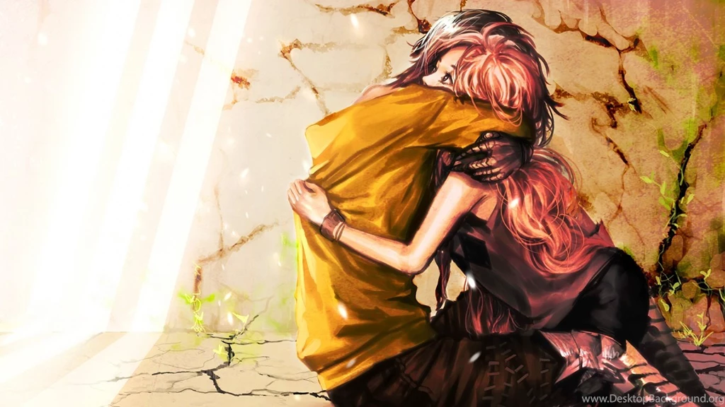 1366x768 I Love Yout Hug Art Wallpapers