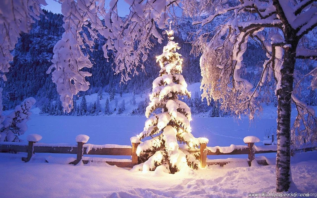 Christmas Lights Landscape Wallpapers