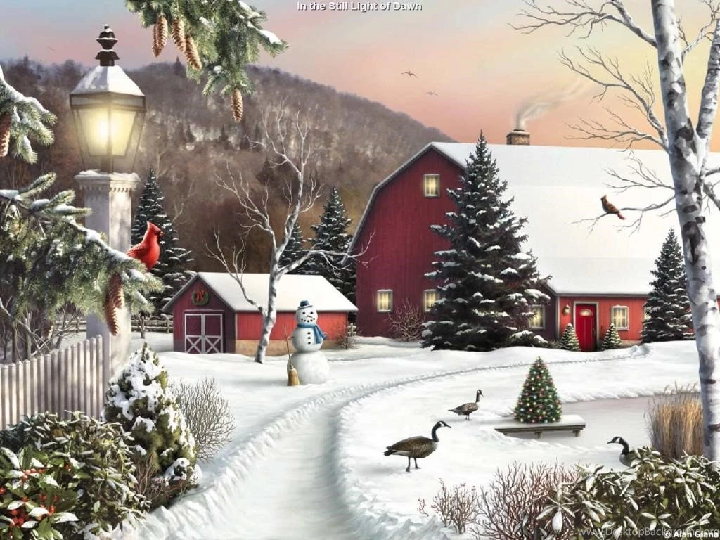 My Free Wallpapers Artistic Wallpapers : Christmas Landscape