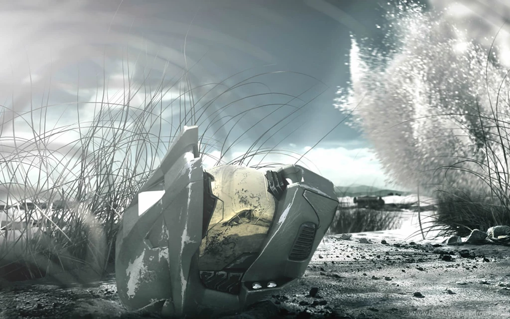 Master Chief Helmet On The Ground Day   Action Games Wallpapers ...