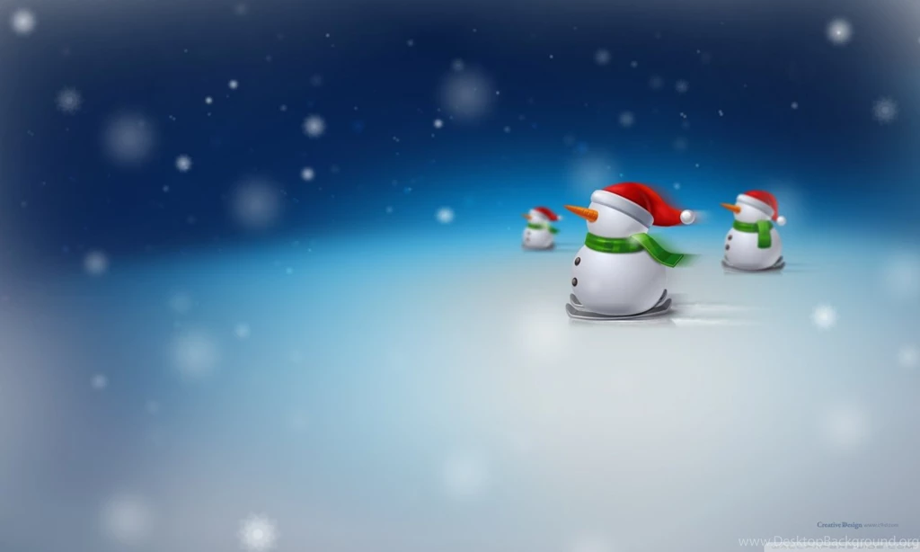 Snowmen Skiing HD Desktop Wallpapers : High Definition : Fullscreen ...