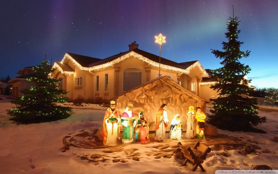 Outdoor Christmas Nativity Scene HD Desktop Wallpapers : Widescreen ...