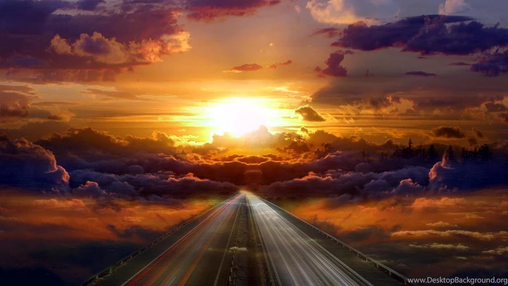 Beauty Amazing Beautiful Sun Clouds Sky Way Wallpapers