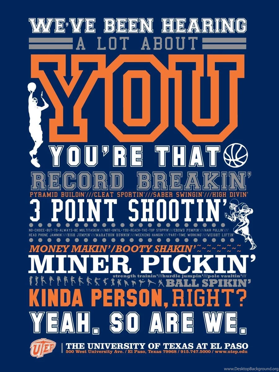 UTEP Postcard ATHLETICS By Le bonheur de vivre On DeviantArt