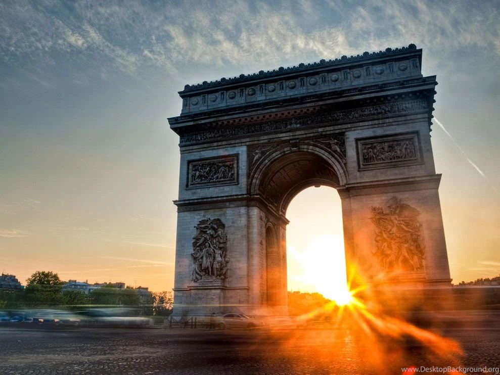 Arc De Triomphe Sunset Photo, Paris Wallpapers National ...