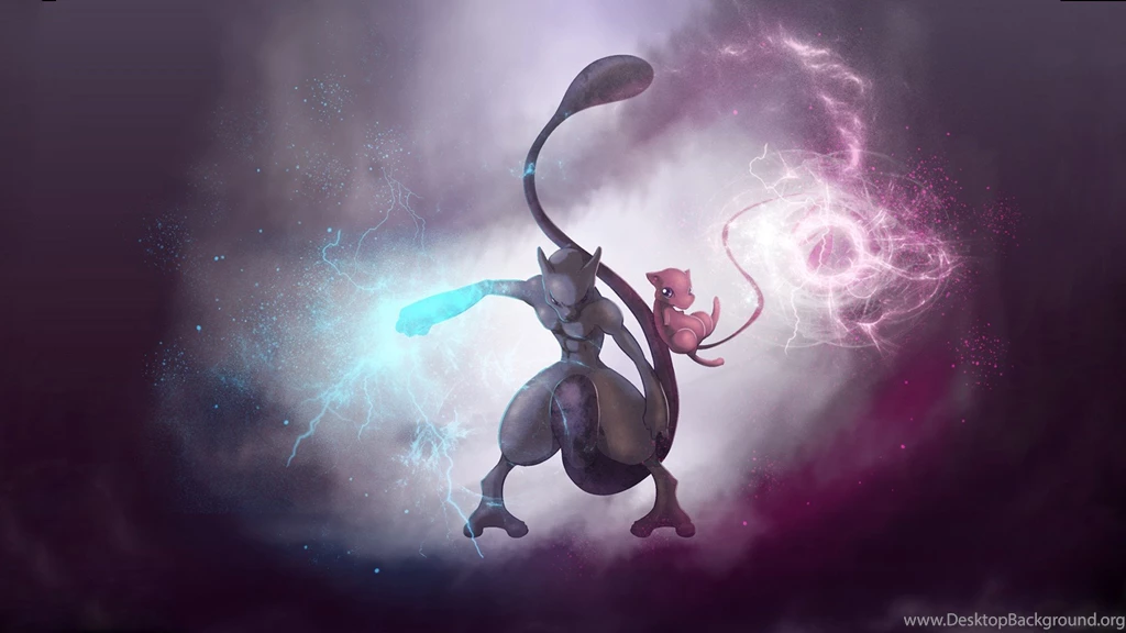 Pokemon, Mewtwo, Mew :: Wallpapers