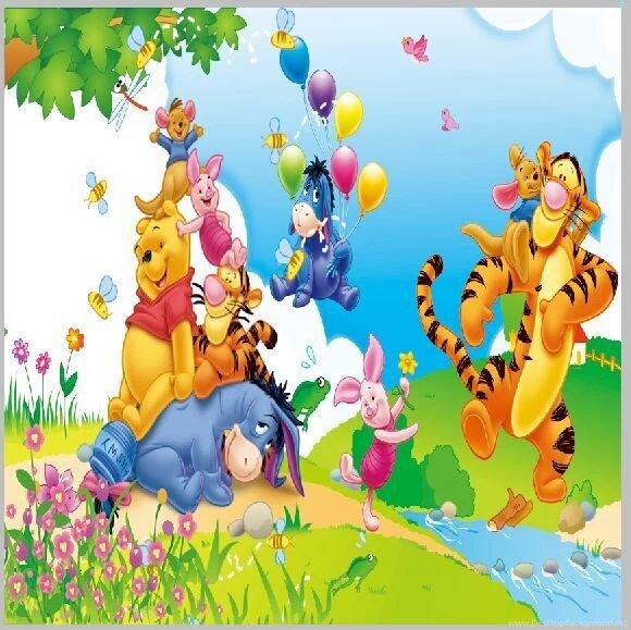 8x8FT Winnie Pooh Bear Piglet Robin Roo Kanga Eeyore Tiger Boy ...