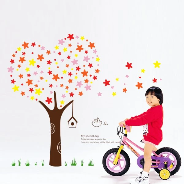 50*70cm Wholesale 3pcs/lot Free Shipping Cute Star Tree Wall ...