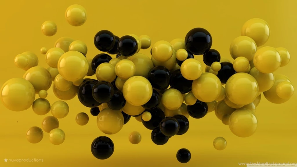 Yellow & Black Balls HD Desktop Wallpapers : High Definition : Mobile