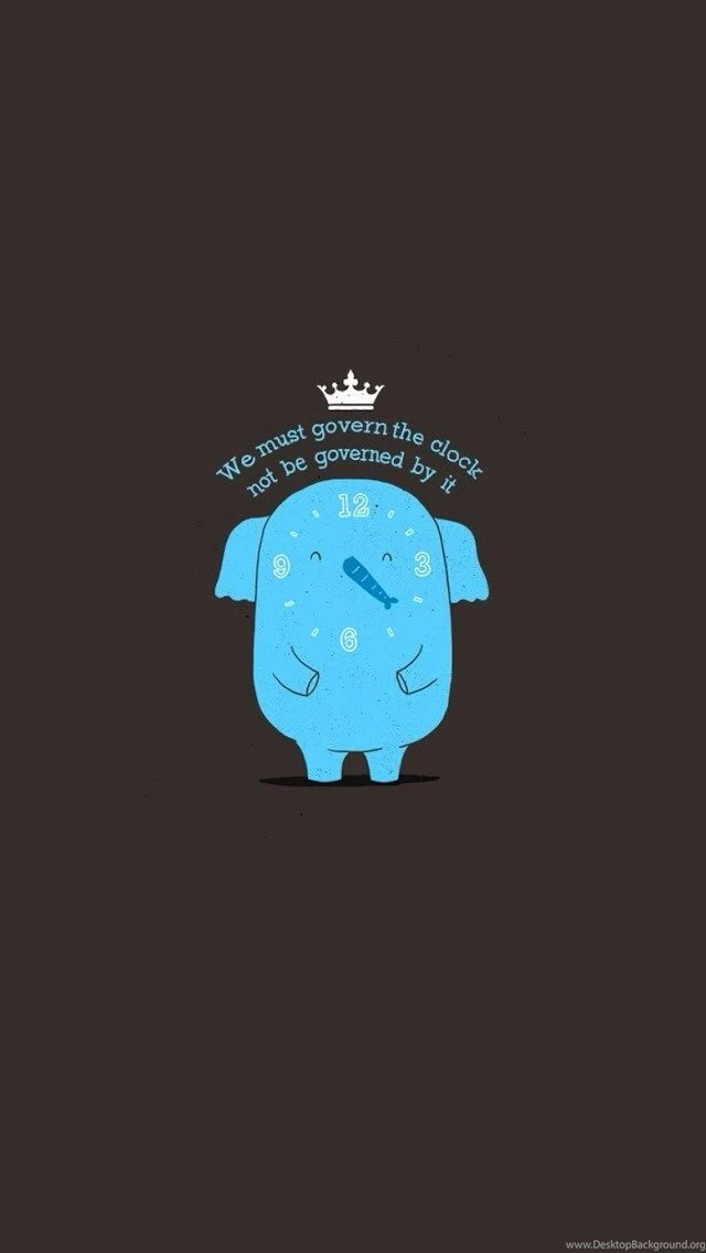 Cartoon Blue Elephant With Crown Wallpapers Free iPhone Wallpapers
