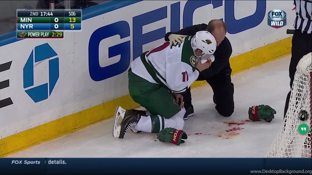 Aftermath Of Zach Parise Lifting Staal's Stick Into His Own Face ...
