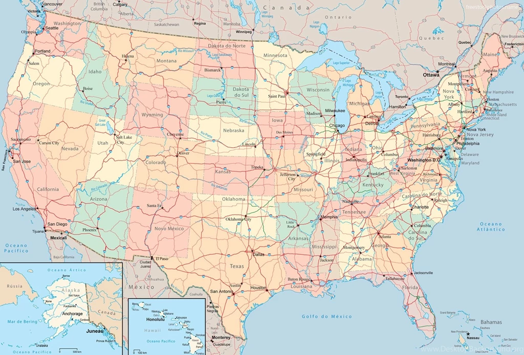 Top Map Of The United Wallpapers