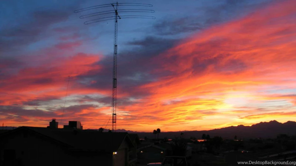 Ham Radio Antennas At Sunset YouTube