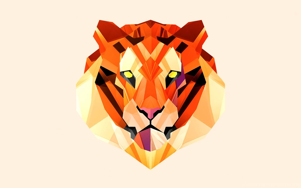 Polygon Vector Tiger Wallpapers