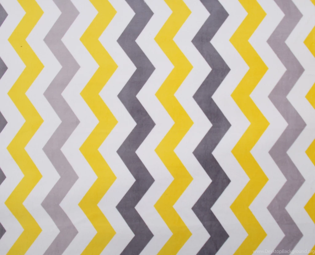 Yellow Grey Chevron Wall