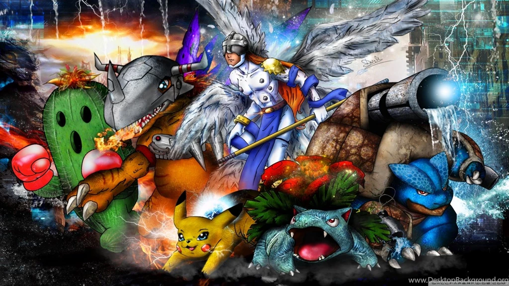 Digimon X Pokemon Mash Up 2014 HD Desktop Wallpapers : Widescreen ...