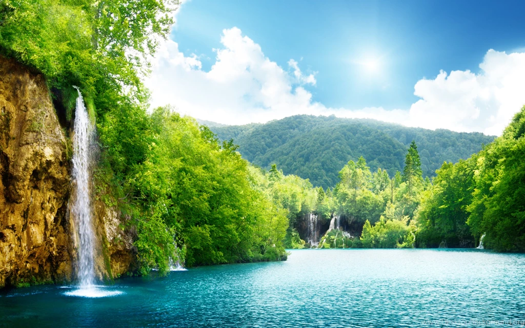 30 Mountain Waterfall Wallpapers Pictures