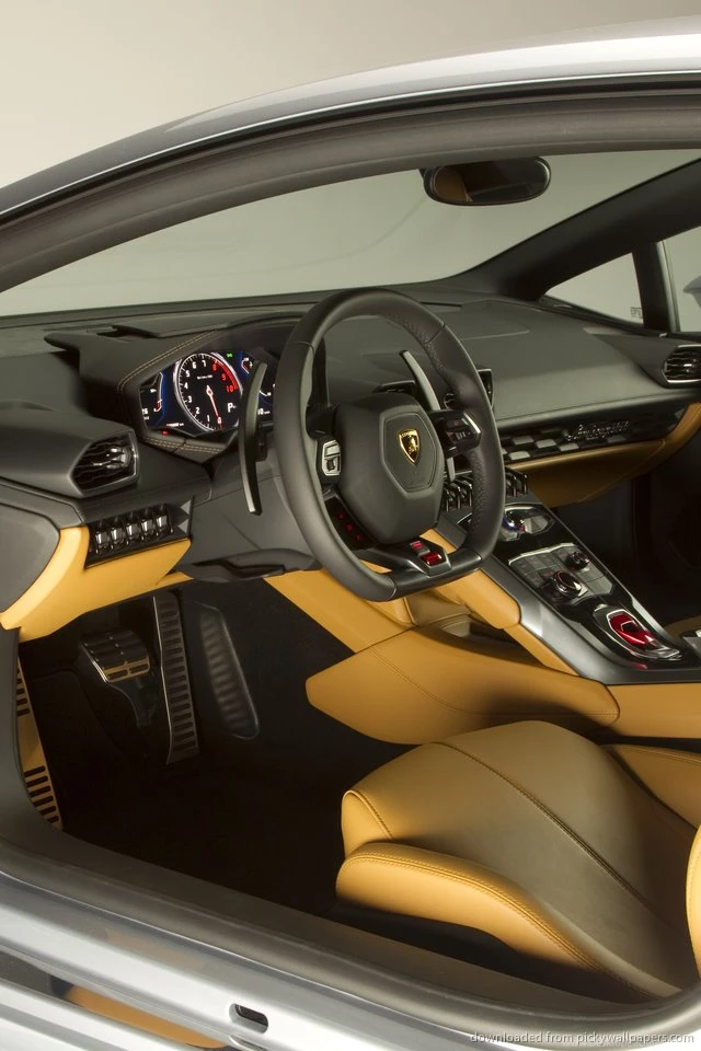 Download Lamborghini Huracan LP 610 4 Interior Wallpapers For iPhone 4