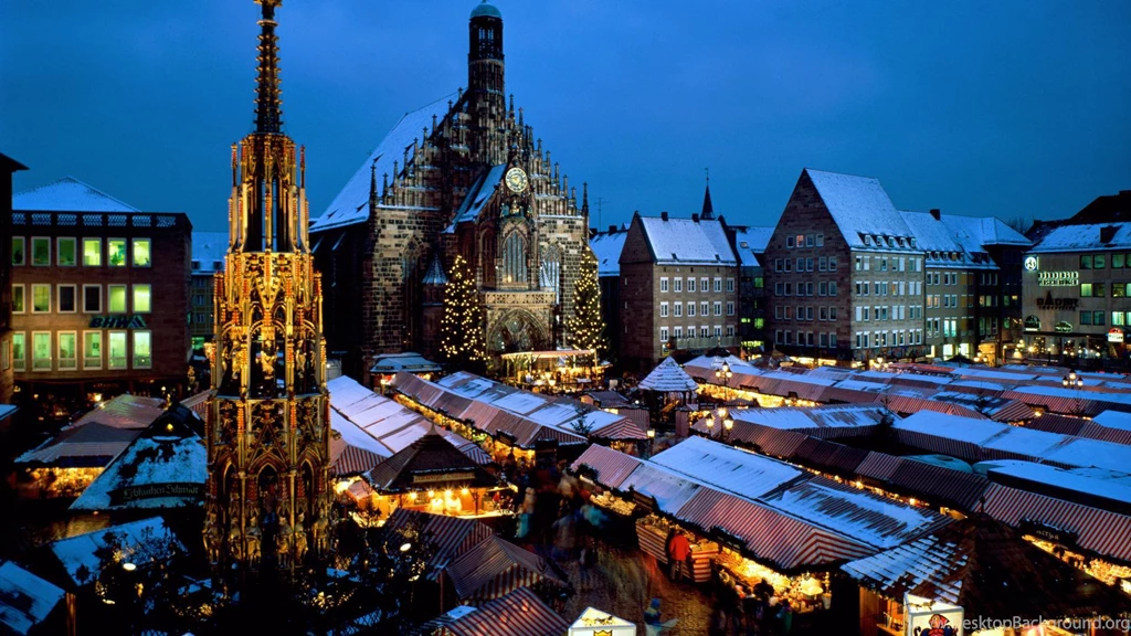 Germany, Wallpaper, Bavaria, Nuremberg, Christkindl, Market ...