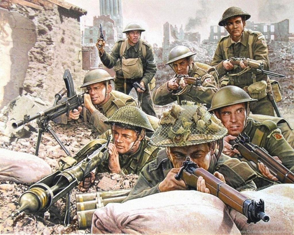 Wallpapers Painting Art Soldiers British Tough Chaps (1944) Army ...