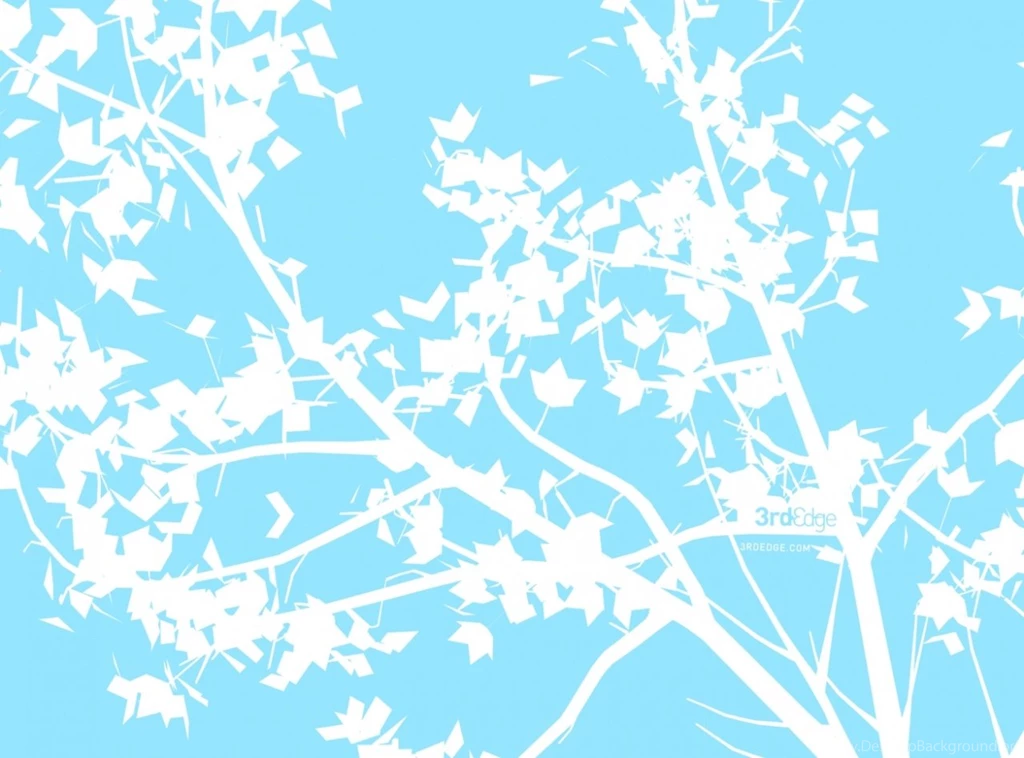 1280x1024 White Branch On Blue Desktop PC And Mac Wallpapers