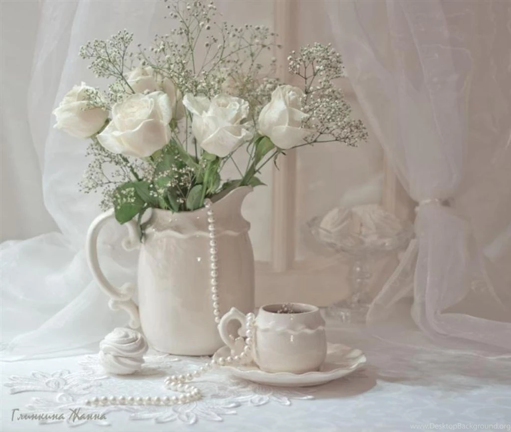 5B674C Color Wallpapers: Purity Flowers Cup Feminine Classy Tea ...