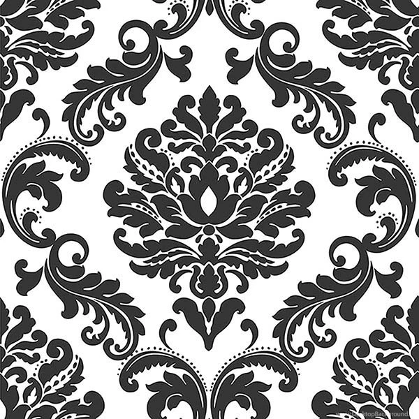 Black And White Damask Temporary Wallpapers 2016 White Brick ...