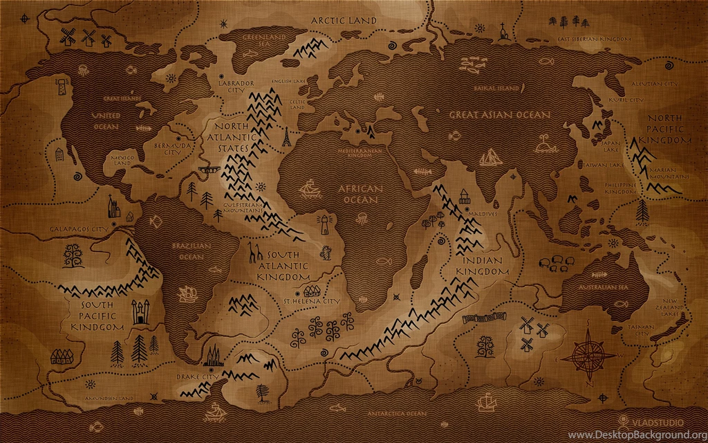 Old Style World Map