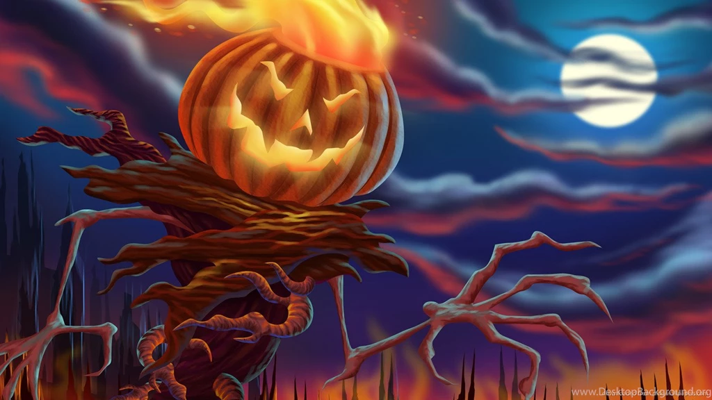 Download 1366x768 Horror Jack o' lantern Wallpapers
