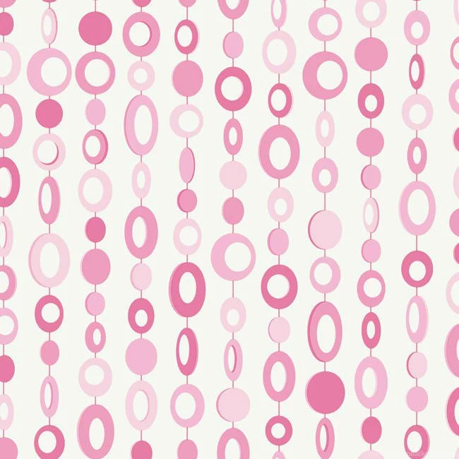 Pink Green Curtain PW4068 Wallpapers   Interior Home Decor