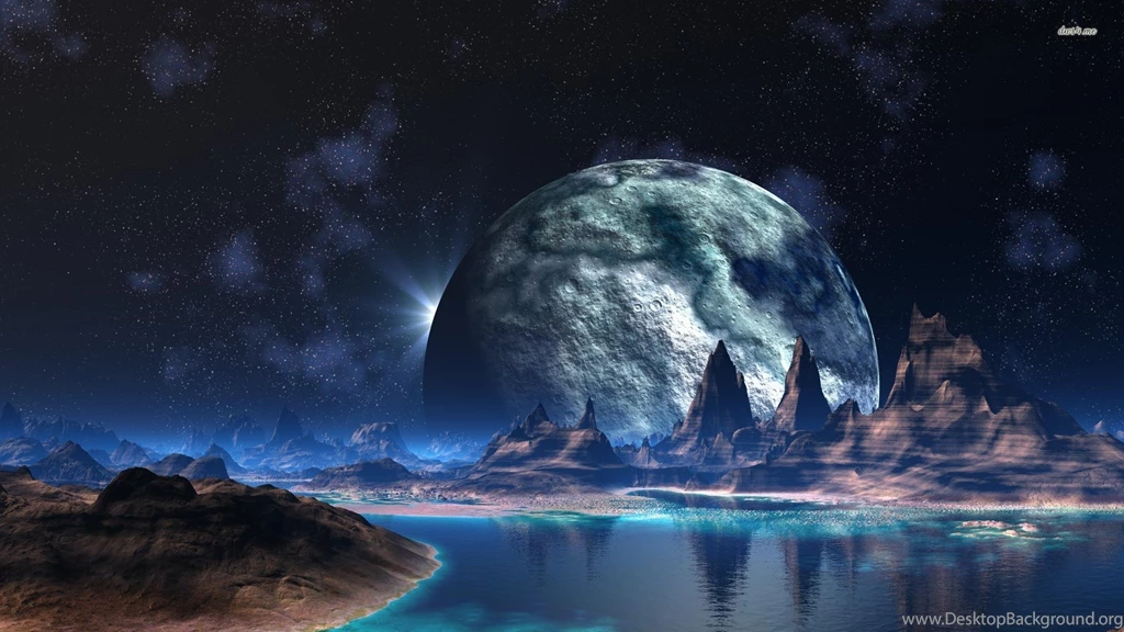 Moon Over The Mountains Wallpapers Olkfub