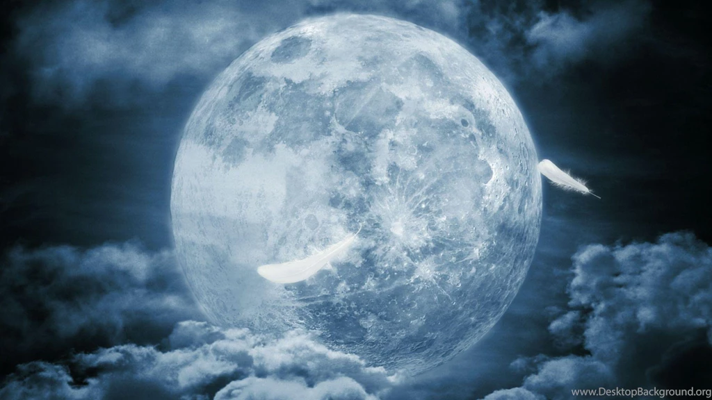 Fantasy Moon Cloud Feather Sky Planet HD Wallpapers, Desktop ...