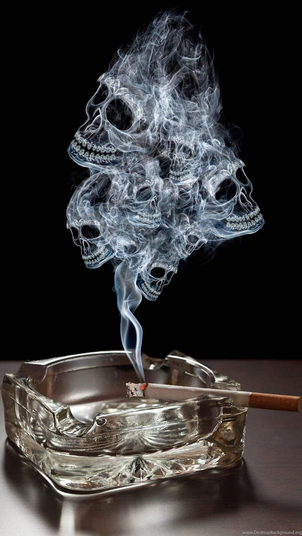 Smoke Skulls Ashtray Burning Cigarette iPhone 6 Plus HD Wallpapers ...