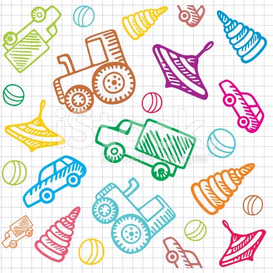 Doodle Background. Toys. Seamless. Stock Vector Art 16191328 IStock