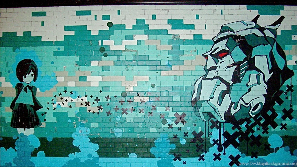 Cool Blue Graffiti Windows Wallpapers