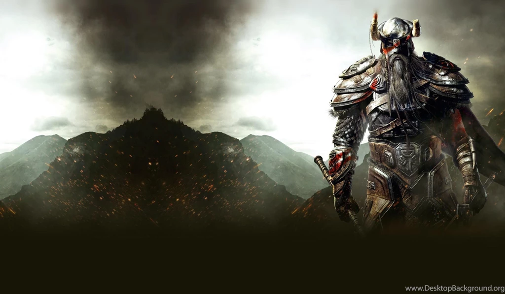 Elder Scrolls Online Barbarian In The Mountains Wallpapers