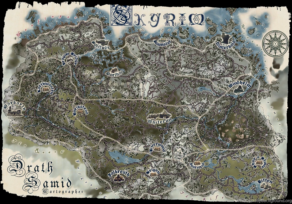 Map Of Skyrim Wallpapers