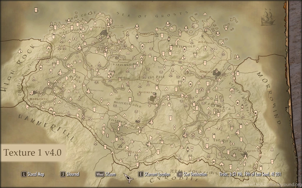 Paper World Map At Skyrim Nexus Mods And Community