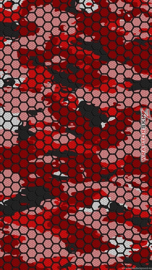 HEX Mesh Camo 01 Red Bright Decal Style Vinyl Skin Fits Apple ...