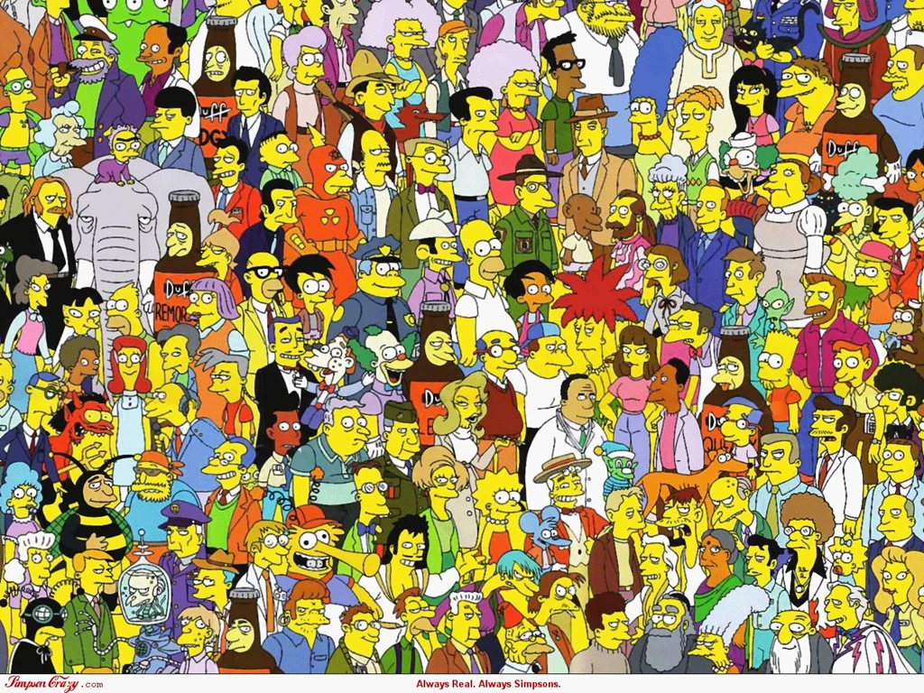 The Simpsons Movie Cast Wallpaper.