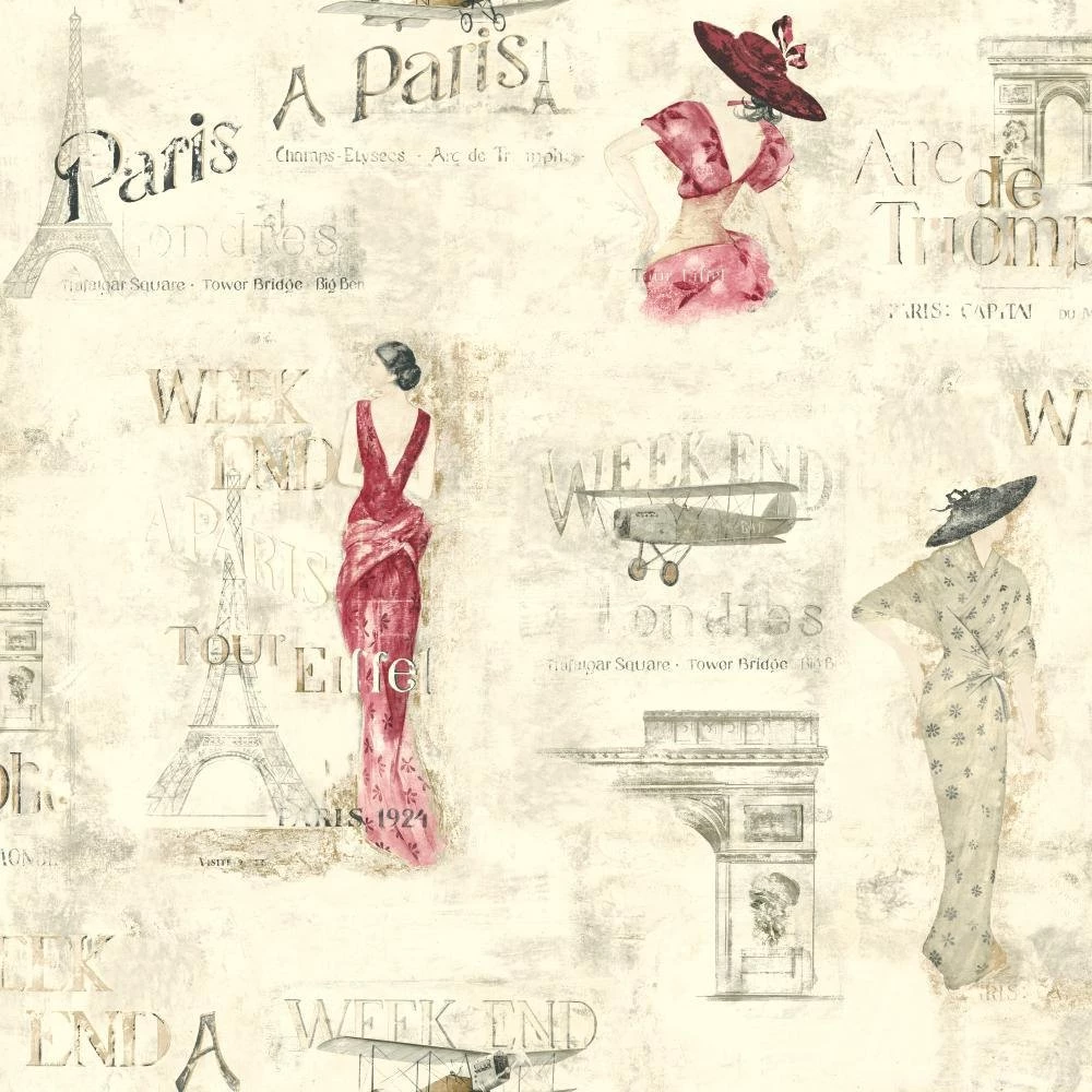 KW7531 Black & White Book Weekend A Paris Wallpapers ...
