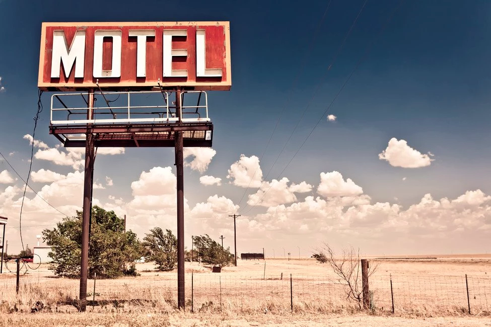 Old Motel Sign On Route 66   Wall Mural & Photo Wallpapers   Photowall