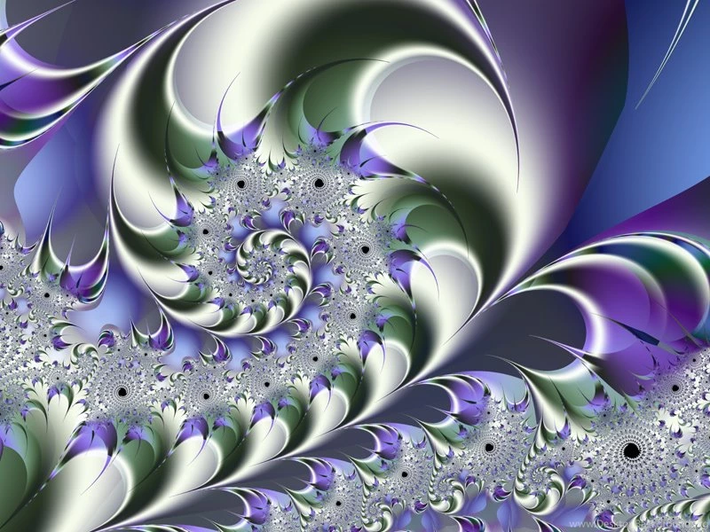 Fan Spiral Wallpaper, Fractal Art By Vicky