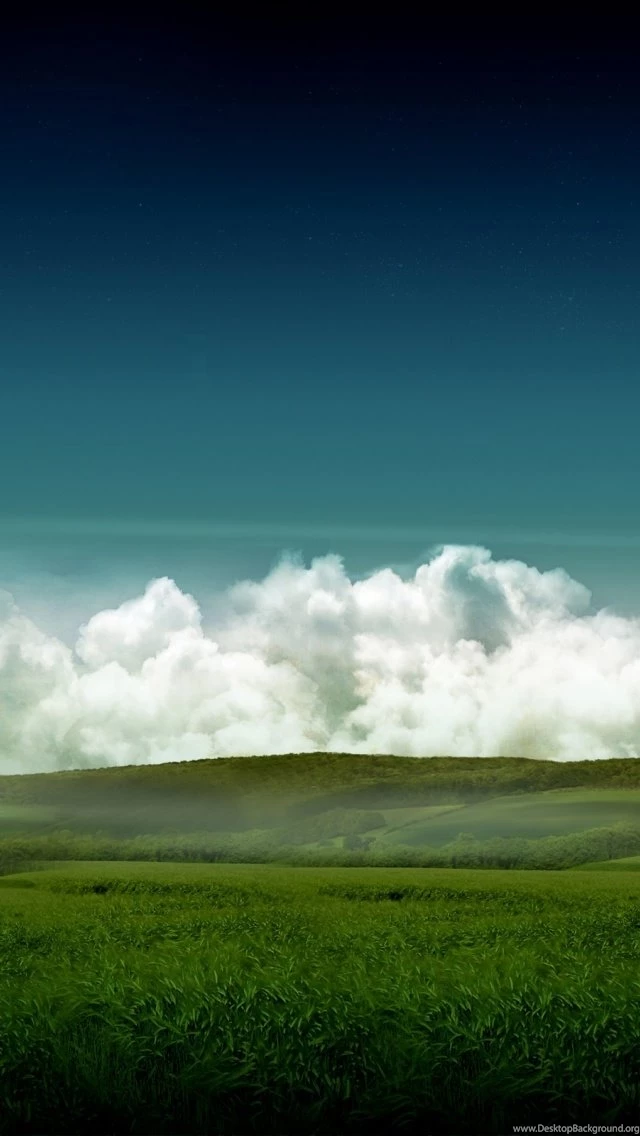 640x1136 Sky Clouds Fields Grass Fog Iphone 5 Wallpapers