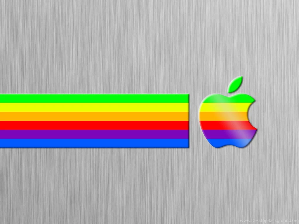 Retro Rainbow Logo iPad Wallpapers