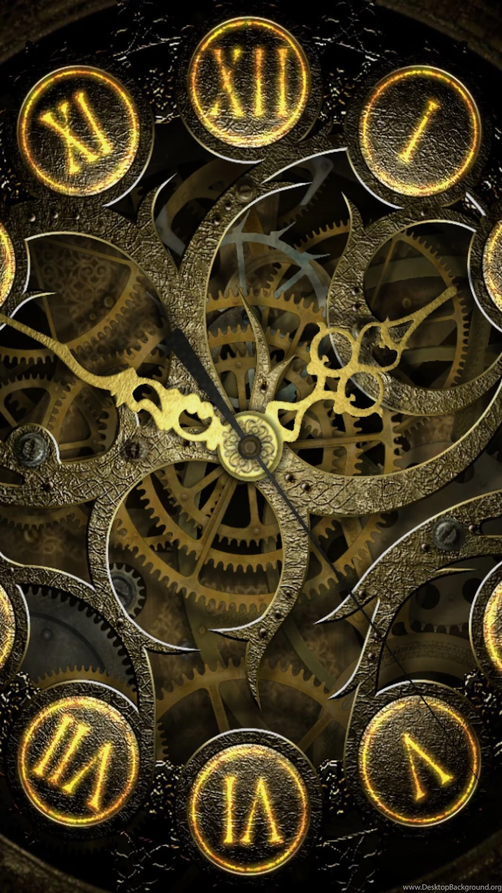 Clock Mechanism Steampunk Lockscreen iPhone 6 Plus HD Wallpapers ...