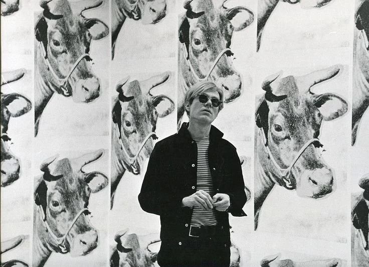 Andy Warhol With His Cow Wallpapers Exhibited At Leo Castelli ...