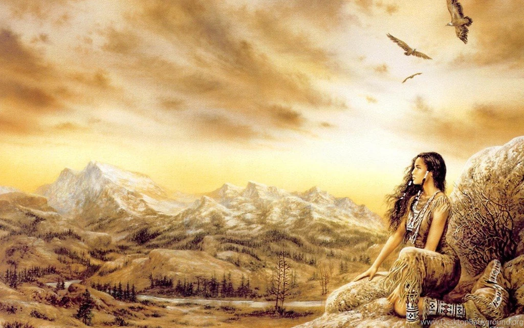 Luis Royo Native American Girl Art Hd Wallpapers (